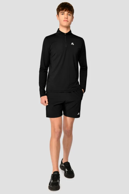 Junior Speed 1/4 Zip - Black 7 Junior Speed 1/4 Zip - Black -Urban Sport Wear Store Speed 1 4 Zip Black Full Front scaled