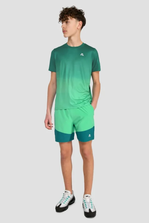 Junior Track Fade T-Shirt - Deep Sea/Mountain Meadow -Urban Sport Wear Store TRACK FADE TEE DEEP SEA MOUNTAIN MEADOW front scaled