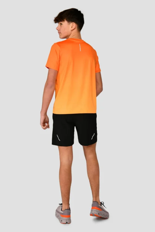 Junior Track Fade T-Shirt - Fiery Orange/Ember -Urban Sport Wear Store TRACK FADE TEE FIERY ORANGE EMBER back scaled