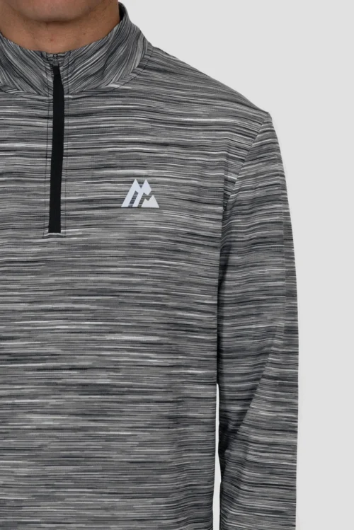 Trail 1/4 Zip - Black/Grey Multi -Urban Sport Wear Store TRAIL 1 4 ZIP BLACK GREY WHITE close logo scaled