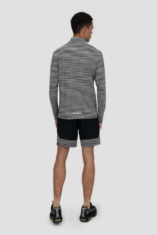 Trail 1/4 Zip - Black/Grey Multi -Urban Sport Wear Store TRAIL 1 4 ZIP BLACK GREY WHITE full back scaled