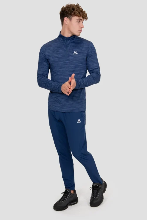 Trail 1/4 Zip - Navy Multi -Urban Sport Wear Store TRAIL 2.0 1 4 ZIP ESTATE BLUE SET SAIL TRUE NAVY full front scaled