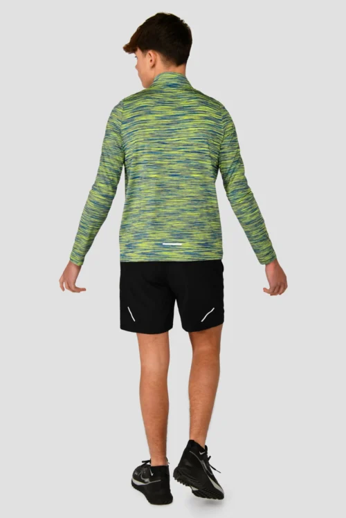 Junior Trail 2.0 1/4 Zip - Neon Blue/Lime -Urban Sport Wear Store TRAIL 2.0 1 4 ZIP NEON BLUE AZURE BLUE LIME FROST back scaled