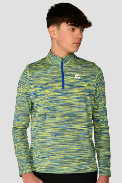 Junior Trail 2.0 1/4 Zip - Neon Blue/Lime