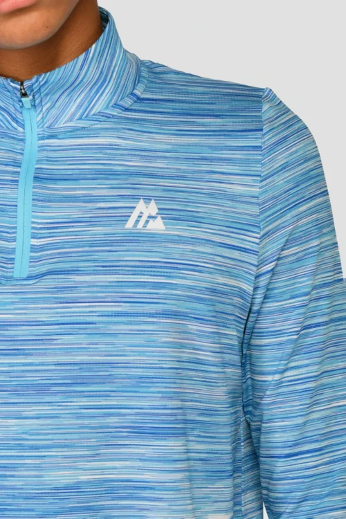 Junior Trail 2.0 1/4 Zip - Neon Blue/Sky -Urban Sport Wear Store TRAIL 2.0 1 4 ZIP NEON BLUE NEON SKY WHITE close scaled