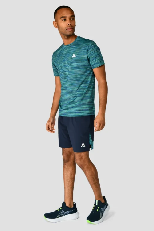 Trail 2.0 T-Shirt - Navy/Turquoise 7 Trail 2.0 T-Shirt - Navy/Turquoise -Urban Sport Wear Store TRAIL 2.0 TEE AERO BLUE DEEP SEA MARINE BLUE MIDNIGHT BLUE front scaled