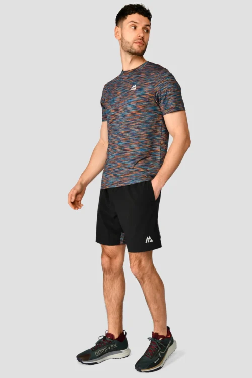 Trail 2.0 T-Shirt - Black/Blue/Orange 7 Trail 2.0 T-Shirt - Black/Blue/Orange -Urban Sport Wear Store TRAIL 2.0 TEE SAFETY ORANGE MAYA BLUE COBALT SPACE BLUE BLACK front scaled