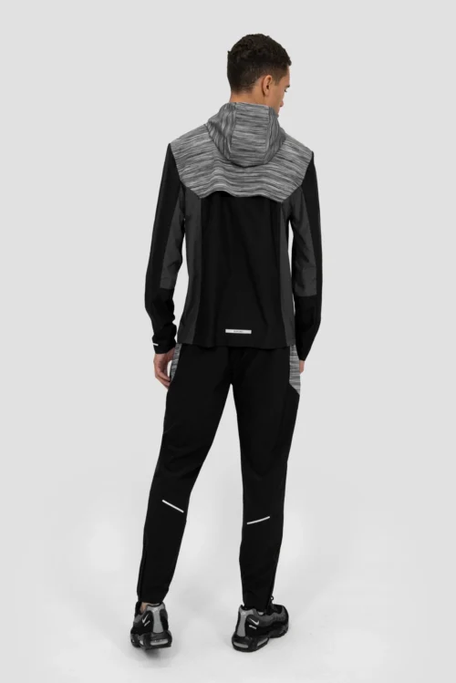 Trail Windbreaker - Black/Grey/White -Urban Sport Wear Store TRAIL 3.0 WINDBREAKER BLACK BEAUTY ASPHALT MONUMENT CASTLEROCK Full Back scaled