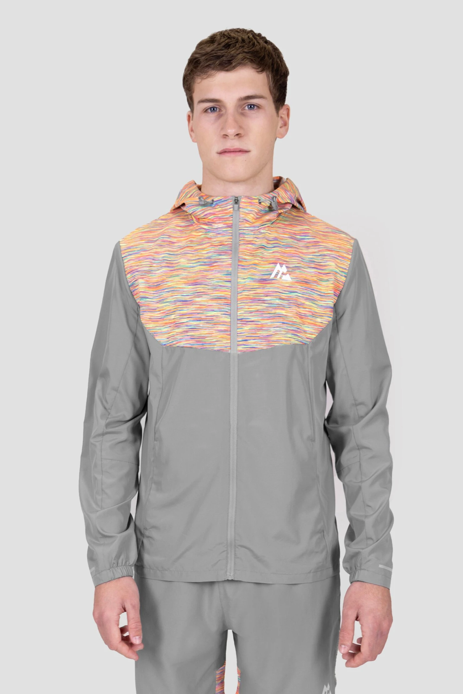 Trail Windbreaker - Grey/Blue/Pink/Orange