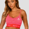 Trail Icon Bra Top- Neon Pink/Red