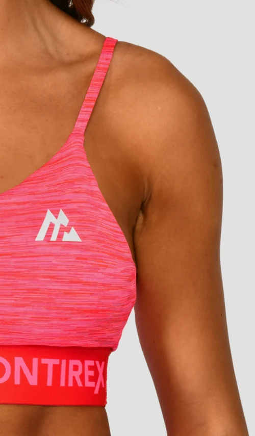 Trail Icon Bra Top- Neon Pink/Red -Urban Sport Wear Store TRAIL ICON BRA TOP NEON PINK MAGENTA PINK PUNCH SHOCKING PINK FIESTA RED LOGO DETAIL scaled