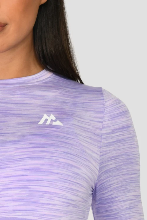 Trail Icon Long Sleeve Crop Top - Lilac Multi -Urban Sport Wear Store TRAIL ICON LS CROP LILAC BLOOM MAGNOLIA PEARLY HEATHER AMETHYST logo detail scaled