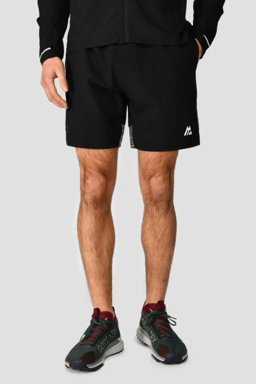 Trail Panel 2.0 Short - Black/Blue/Orange -Urban Sport Wear Store TRAIL PANEL 2.0 SHORT BLACK SAFETY ORANGE MAYA BLUE front scaled