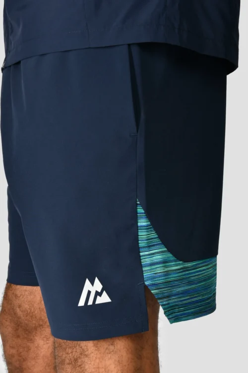 Trail Panel 2.0 Short - Navy/Turquoise -Urban Sport Wear Store TRAIL PANEL 2.0 SHORT MIDNIGHT BLUE AERO BLUE DEEP SEA detail scaled