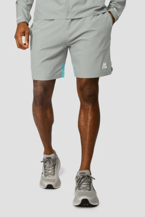Trail Panel 2.0 Short - Platinum Grey/Neon Sky/Maya Blue -Urban Sport Wear Store TRAIL PANEL 2.0 SHORT PLATINUM GREY NEON SKY MAYA BLUE front scaled