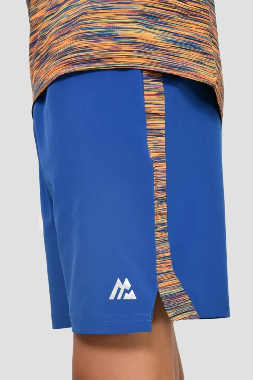 Junior Trail Panel Short - Cobalt/Neon Orange/Lime/Blue -Urban Sport Wear Store TRAIL PANEL SHORT COBALT SAFETY ORANGE LIME FROST detail scaled