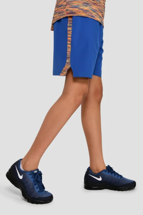 Junior Trail Panel Short - Cobalt/Neon Orange/Lime/Blue -Urban Sport Wear Store TRAIL PANEL SHORT COBALT SAFETY ORANGE LIME FROST side other scaled