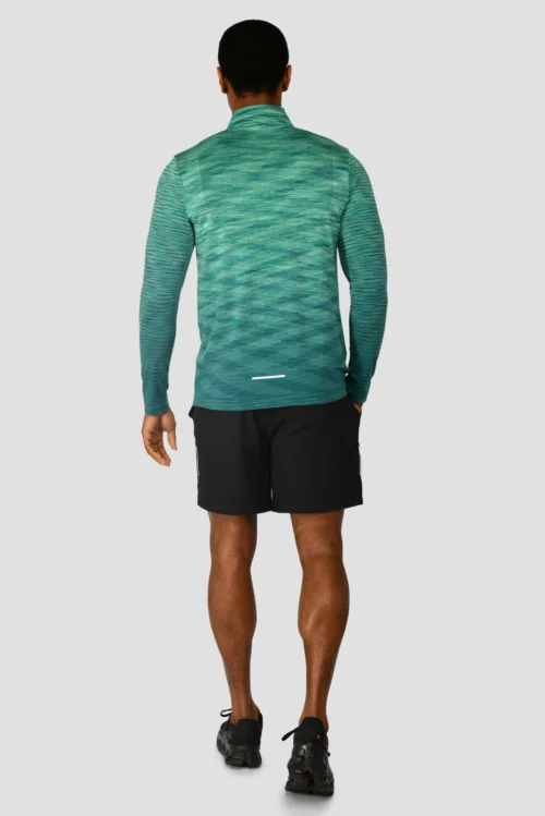 Trail Seamless 1/4 Zip - Mountain Meadow/Deep Sea -Urban Sport Wear Store TRAIL SEAMLESS 1 4 ZIP MOUNTAIN MEADOW DEEP SEA back scaled