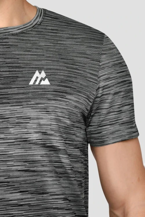 Trail Seamless T-Shirt - Black/Grey Multi -Urban Sport Wear Store TRAIL SEAMLESS TEE BLACK WHITE CEMENT GREY close scaled