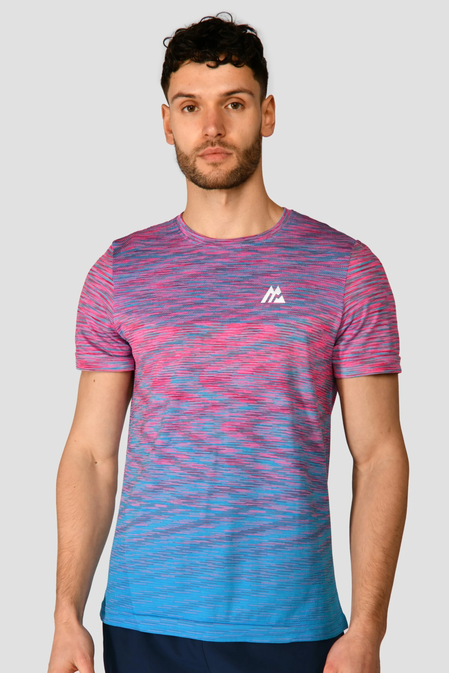 Trail Seamless T-Shirt - Pink/Blue 1 Trail Seamless T-Shirt - Pink/Blue