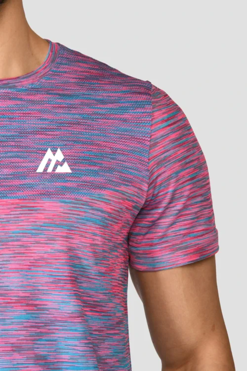 Trail Seamless T-Shirt - Pink/Blue 10 Trail Seamless T-Shirt - Pink/Blue -Urban Sport Wear Store TRAIL SEAMLESS TEE HIBISCUS MAYA BLUE close scaled