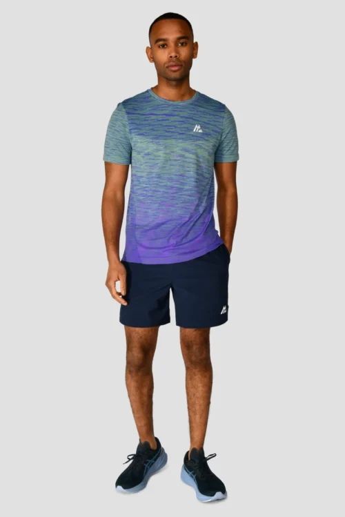 Trail Seamless T-Shirt - Green/Purple 8 Trail Seamless T-Shirt - Green/Purple -Urban Sport Wear Store TRAIL SEAMLESS TEE MOUNTAIN MEADOW PURPLE Front scaled