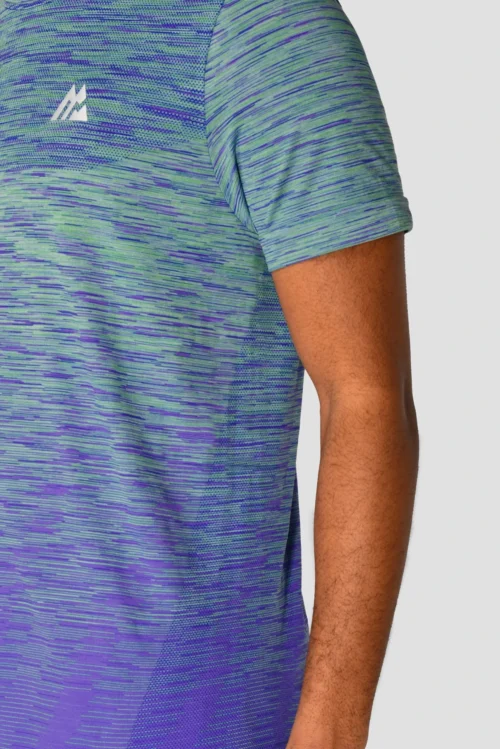Trail Seamless T-Shirt - Green/Purple 11 Trail Seamless T-Shirt - Green/Purple -Urban Sport Wear Store TRAIL SEAMLESS TEE MOUNTAIN MEADOW PURPLE seamless detail scaled
