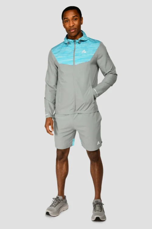 Trail Panel 2.0 Short - Platinum Grey/Neon Sky/Maya Blue -Urban Sport Wear Store TRAILPANEL2.0SHORT PLATINUMGREY NEONSKY MAYABLUE fullfront scaled
