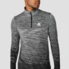 Trail Seamless 1/4 Zip - Black/Grey Multi
