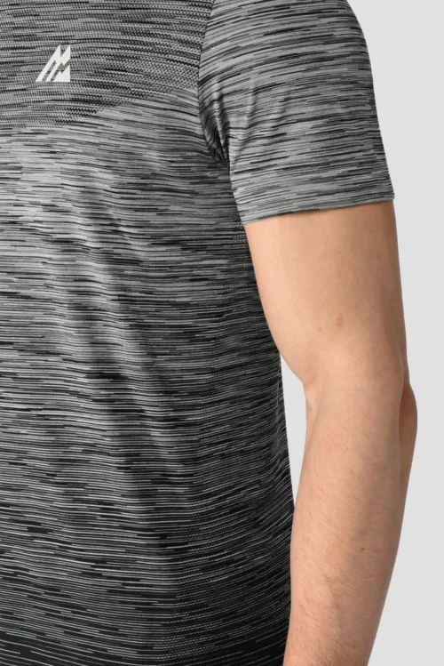 Trail Seamless T-Shirt - Black/Grey Multi -Urban Sport Wear Store TRAILSEAMLESSTEE BLACK WHITE CEMENTGREYclose2 1 scaled