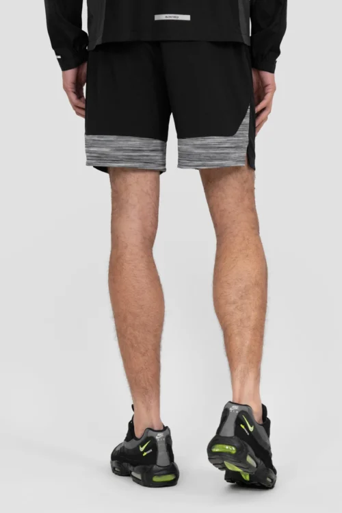 Trail Panel Short - Black/Grey/White -Urban Sport Wear Store TRAIL PANEL 2.0 SHORT BLACK BEAUTY ASPHALT MONUMENT CASTLEROCK Close Back scaled