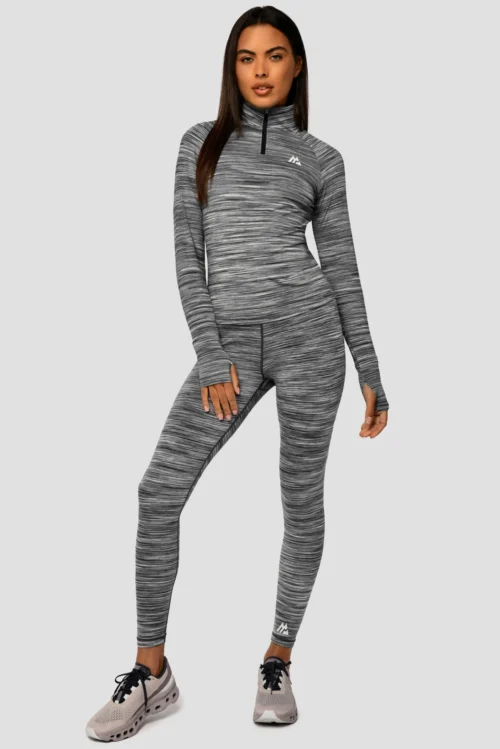 Trail 2.0 1/4 Zip - Black/Grey Multi -Urban Sport Wear Store Trail 1 4 Zip GREY BLACK WHITE Full Front scaled