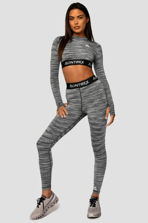 Trail Icon Long Sleeve Crop - Black/Grey Multi -Urban Sport Wear Store Trail Icon LS Crop GREY BLACK WHITE Full Front scaled