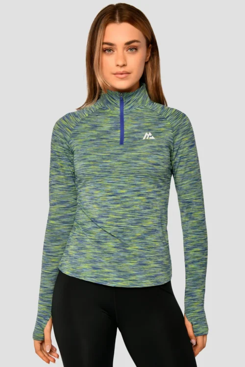 Trail 2.0 1/4 Zip - Green/Blue Multi
