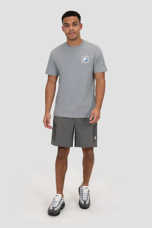 Ultra 2.0 Short - Cement Grey/Jet Grey -Urban Sport Wear Store ULTRA2.0SHORT CASTLEROCK GREYPINSTRIPE FullFrontv2 scaled
