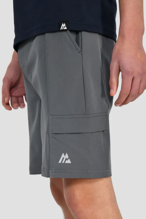 Junior Utility Cargo Short - Cement Grey -Urban Sport Wear Store UTILITY CARGO SHORT CASTLEROCK pocket detail scaled