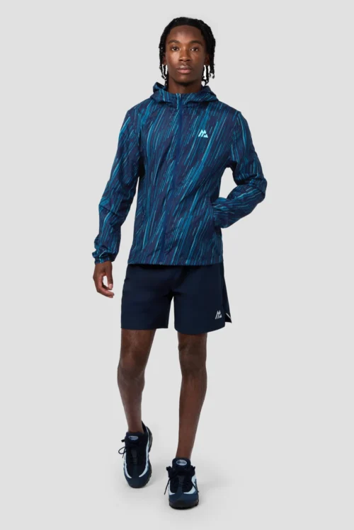 Vigour Print Windbreaker - Midnight Blue/Atlantic -Urban Sport Wear Store VIGOUR BLUE 3 scaled
