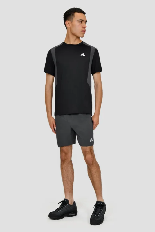 Vista T-Shirt - Black/Asphalt -Urban Sport Wear Store VISTA T SHIRT ASPHALT BLACK BEAUTY ASPHALT BLACK full front scaled