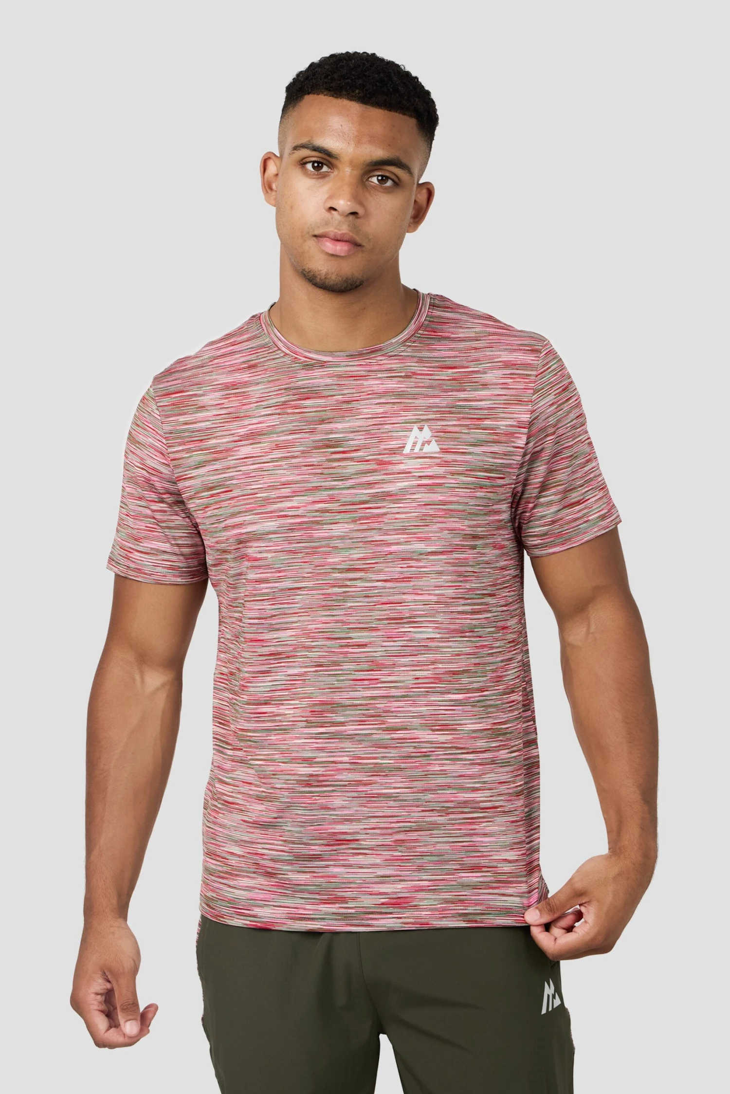 Trail T-Shirt - Khaki/Pink/Red