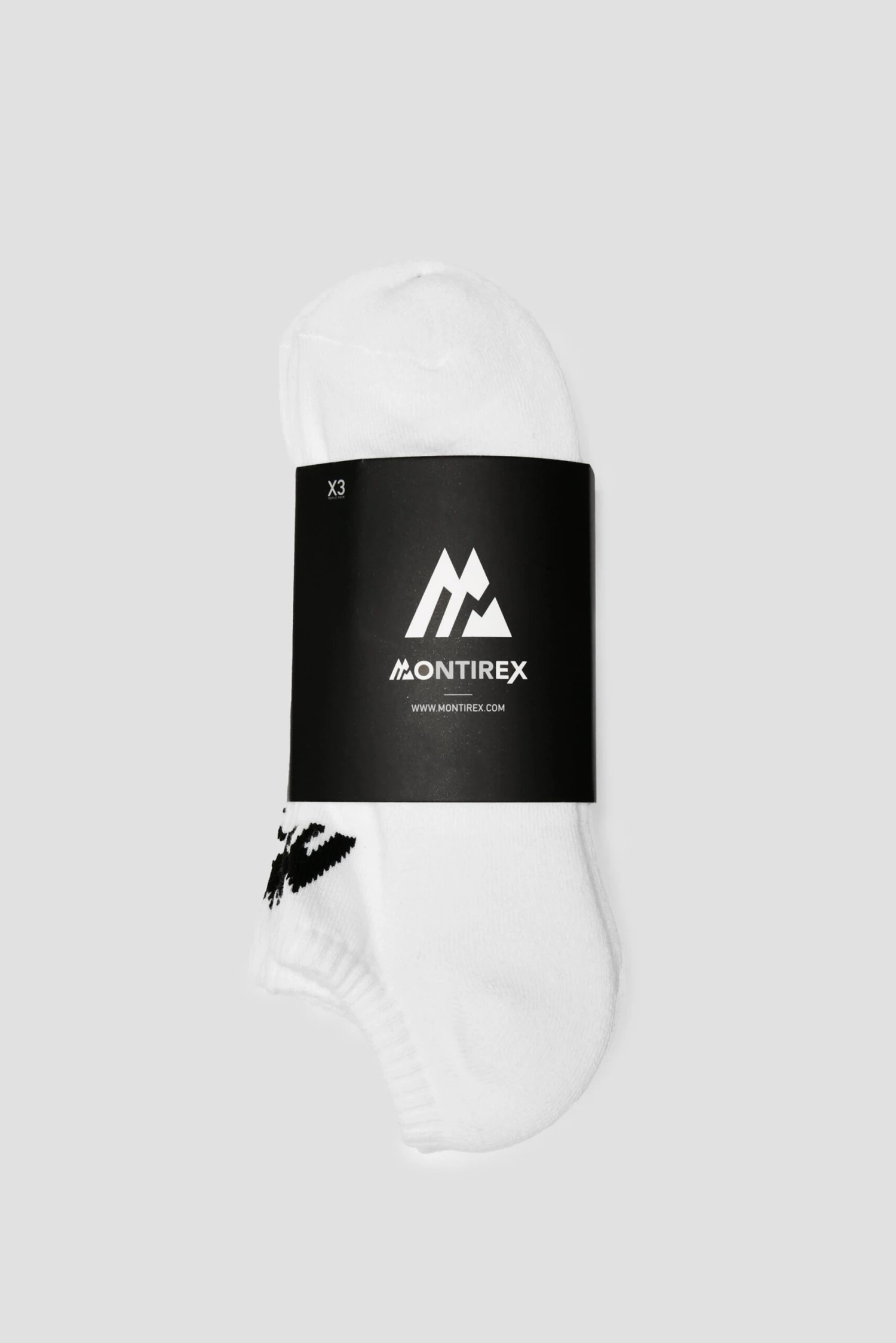 MTX No Show Socks 3 Pack - White/Black 2 MTX No Show Socks 3 Pack - White/Black - Image 2