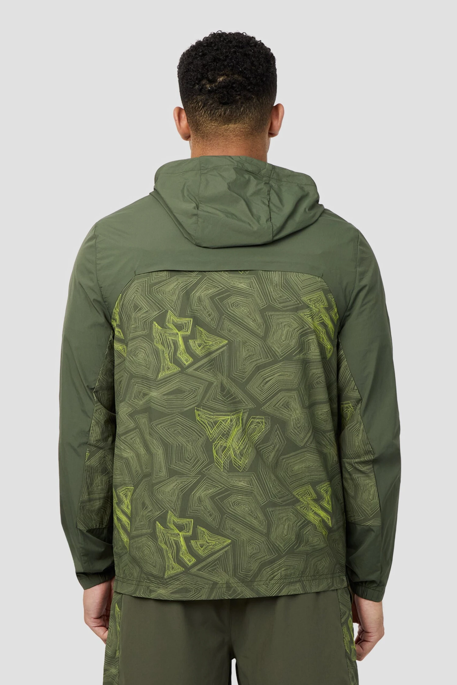 Geo M Print Windbreaker - Elm 2 Geo M Print Windbreaker - Elm - Image 2
