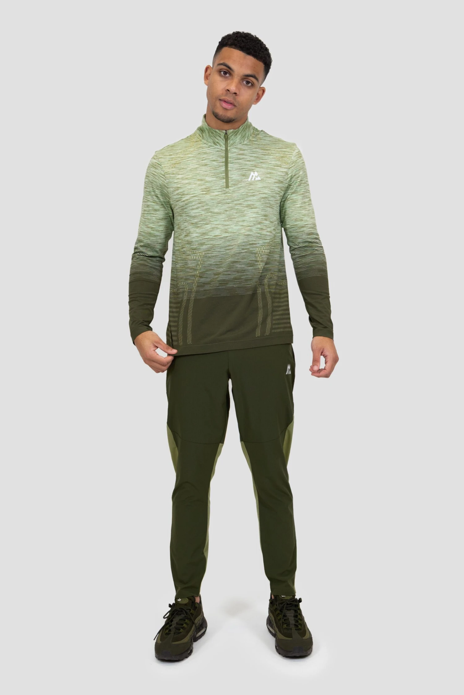 Vector Seamless 1/4 Zip - Sage/Khaki 3 Vector Seamless 1/4 Zip - Sage/Khaki - Image 3