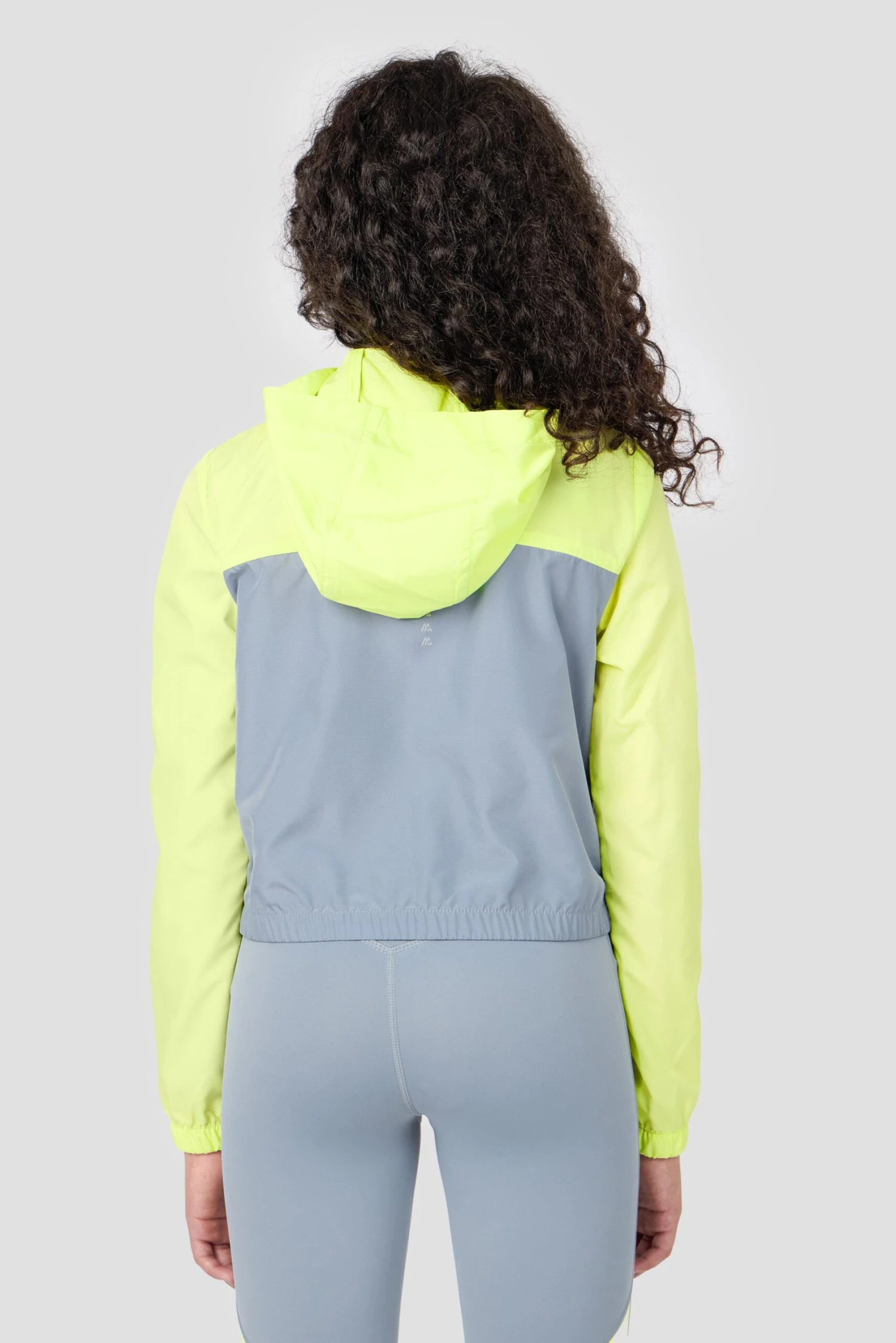 Girls Pace 2.0 Windbreaker - Citrus/Cadet Grey 2 Girls Pace 2.0 Windbreaker - Citrus/Cadet Grey - Image 2