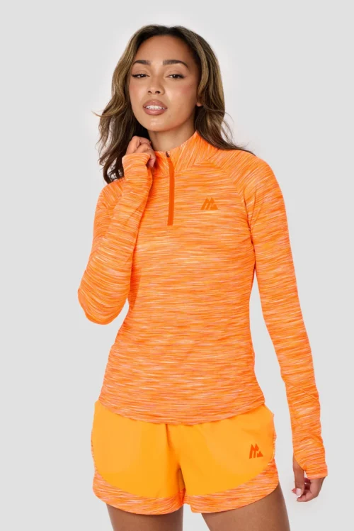 Women's Trail 1/4 Zip - Tangerine/White