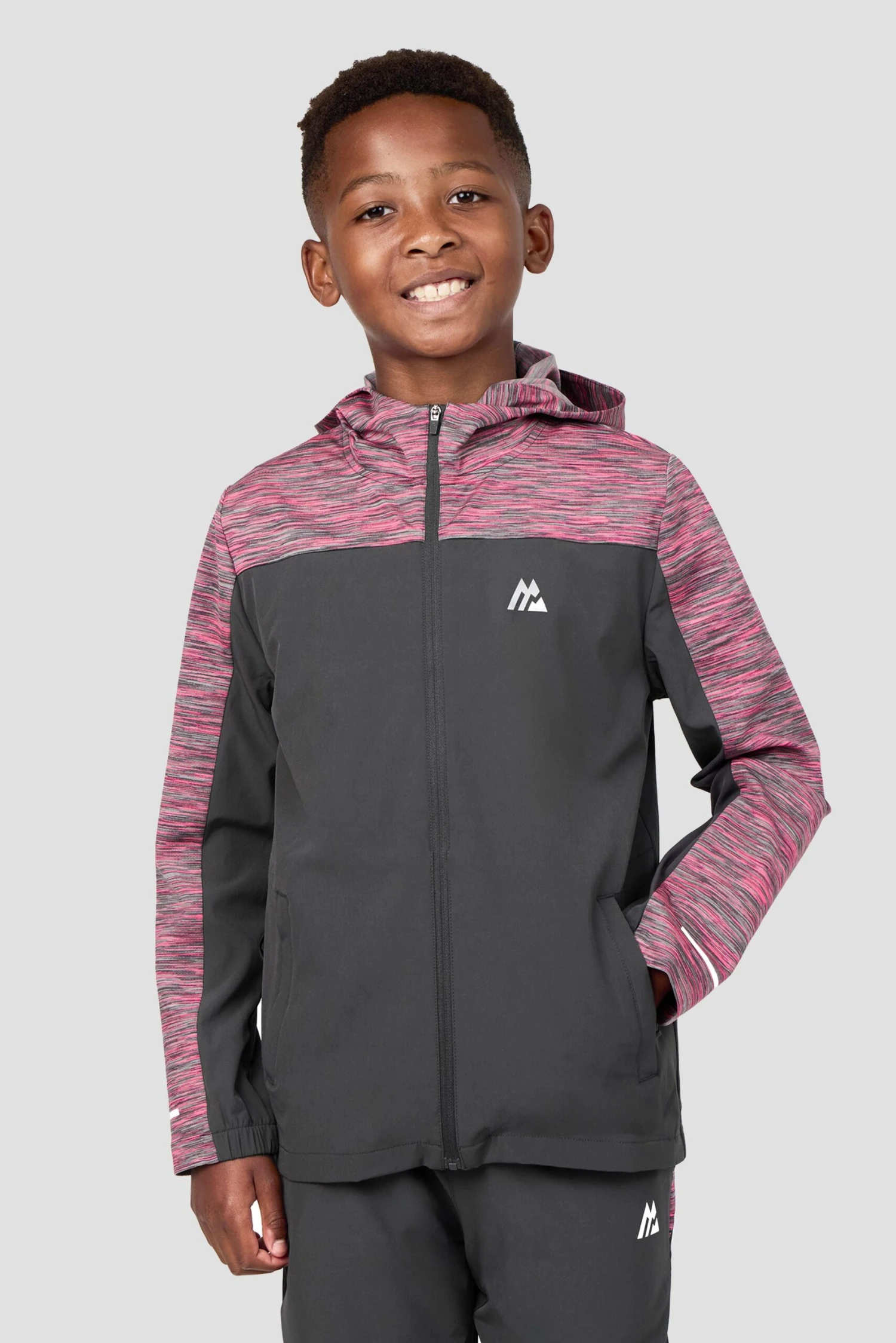 Boys Trail Windbreaker - Grey/Pink Multi 1 Boys Trail Windbreaker - Grey/Pink Multi