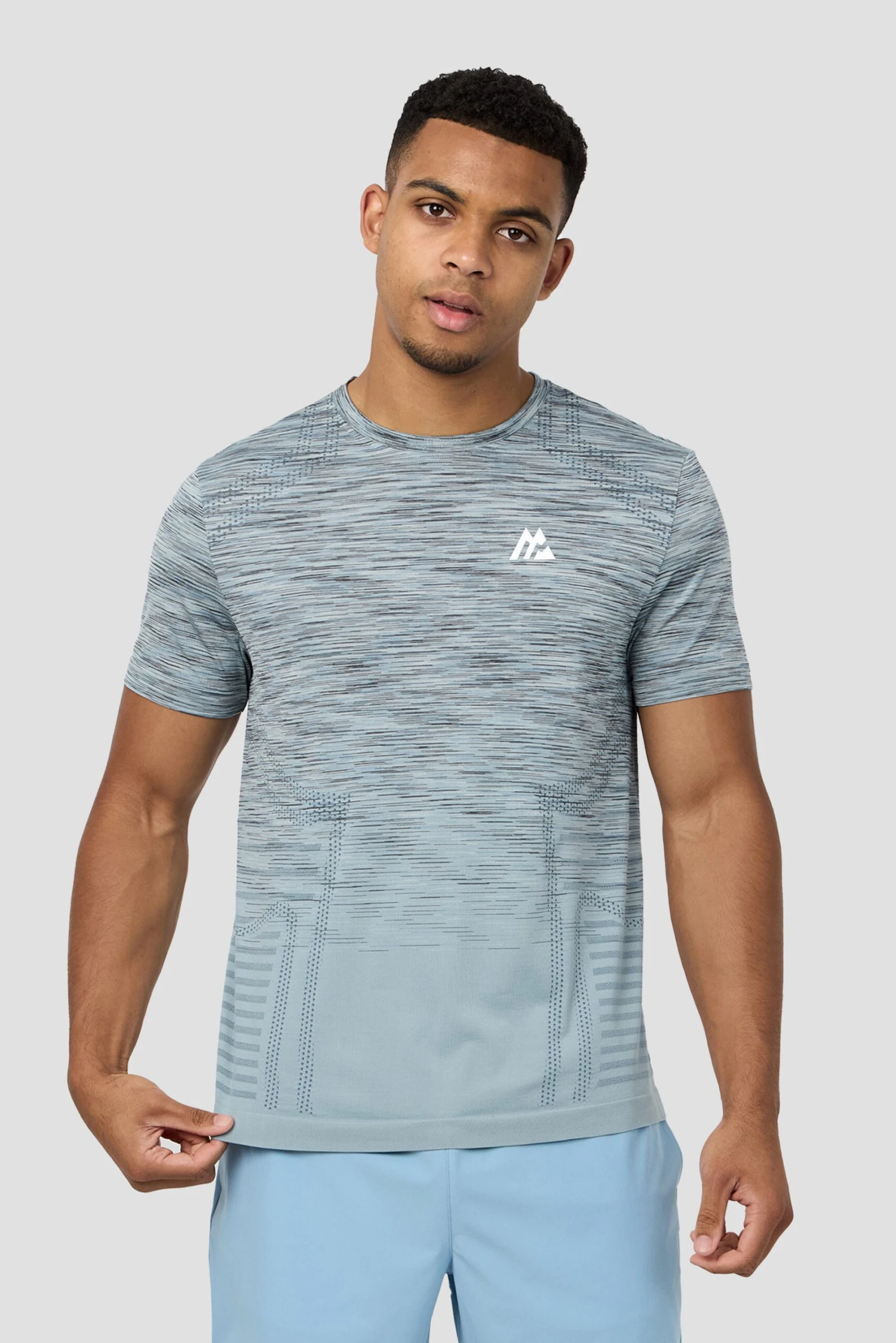Vector Seamless T-Shirt - Light Blue Multi 1 Vector Seamless T-Shirt - Light Blue Multi