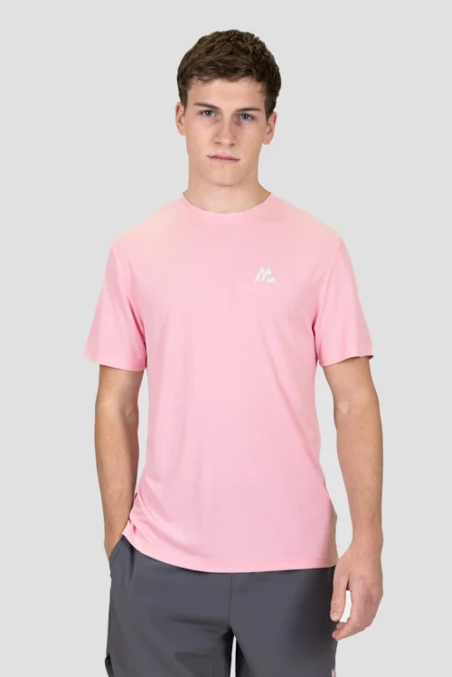 Peak Gridded T-Shirt - Light Pink
