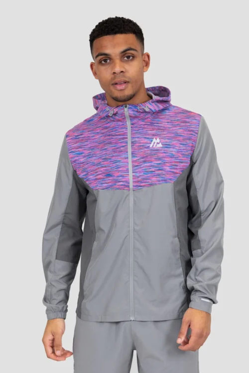 Trail Windbreaker - Grey/Pink/Blue