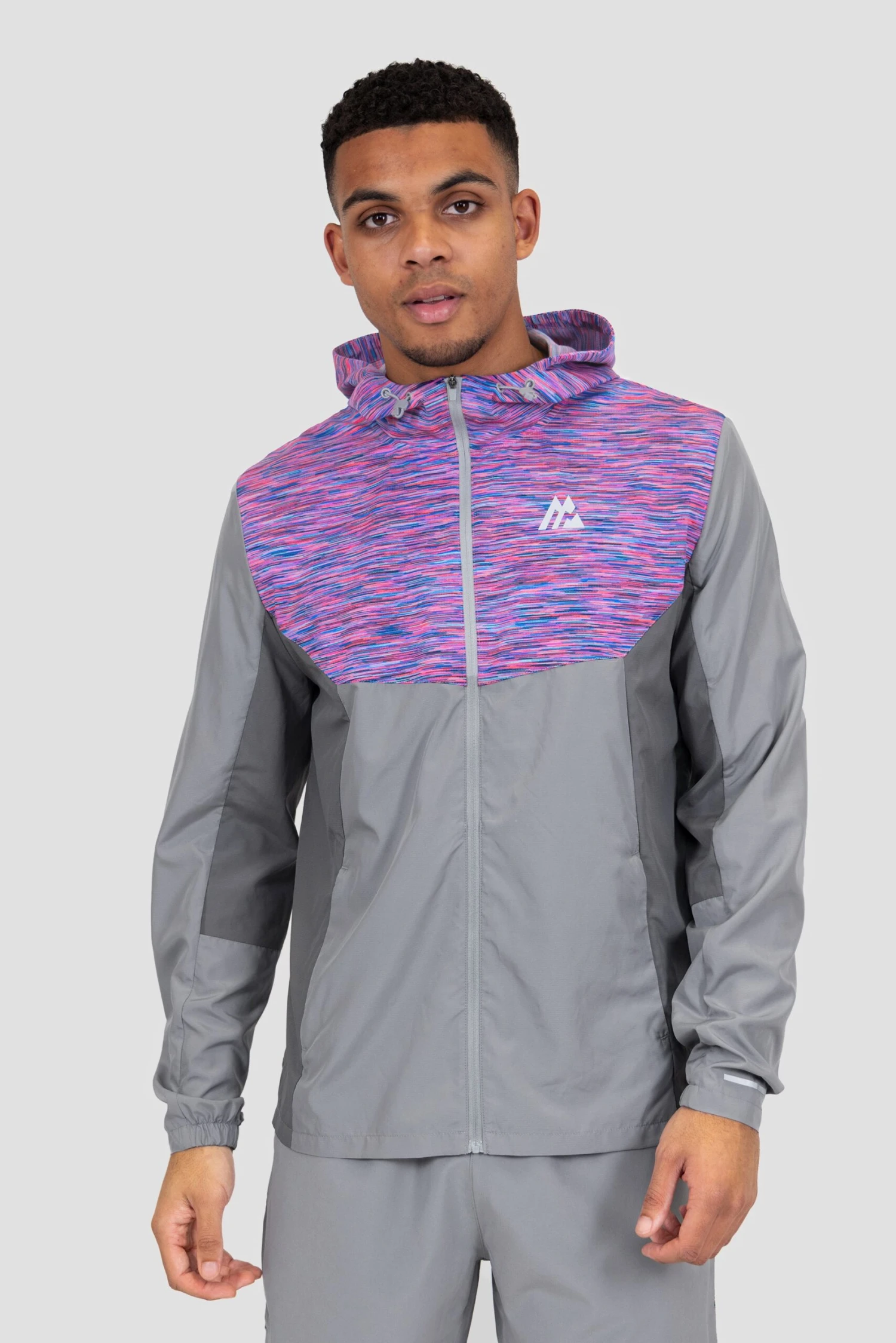 Trail Windbreaker - Grey/Pink/Blue 1 Trail Windbreaker - Grey/Pink/Blue