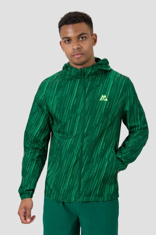 Vigour Print Windbreaker - Sherwood/Neon Green
